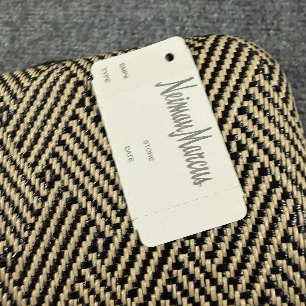 Kotur Clutch Woven Rattan Wicker Gold Clasp Hard Shell Vintage Luxury